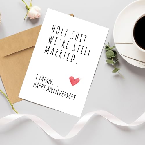 Funny Anniversary Card for Husband or Wife - Snarky Greeting Card