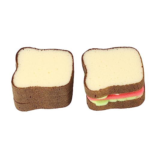 Leadigol Toast-Shaped Kitchen Sponges - Scratch-Free Dishwashing & Cleaning, Pack of 3