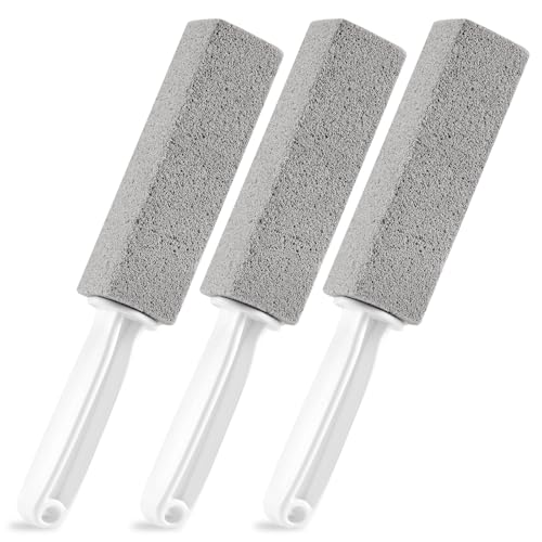 FALAMON Pumice Stone Toilet Bowl Cleaner with Handle - 3 Pack, Gray