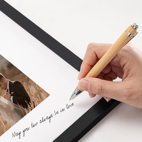 eletecpro 8x10 Signable Picture Frame, Black Signature Guest Book Photo Frame