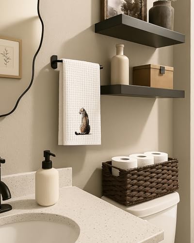 Trendy Leopard Print Hand Towels Set of 2 - 16x24 Inches