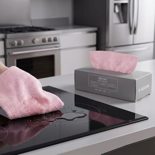 XFSPYY Microfiber Cleaning Cloths - Lint-Free Reusable 15 Pack (Pink)