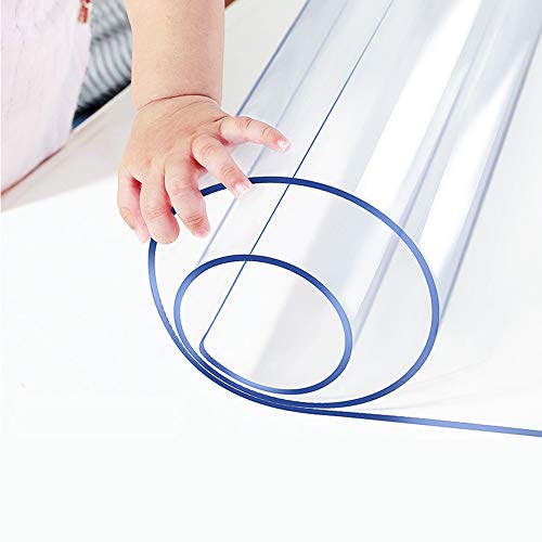 Clear 31.5x18 Inch Frosted Plastic Desk Cover Protector - 1.5mm Thick