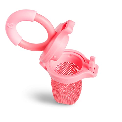Munchkin Fresh Food Feeder 2-Pack - Baby Mesh Teething Feeder, Coral/Purple