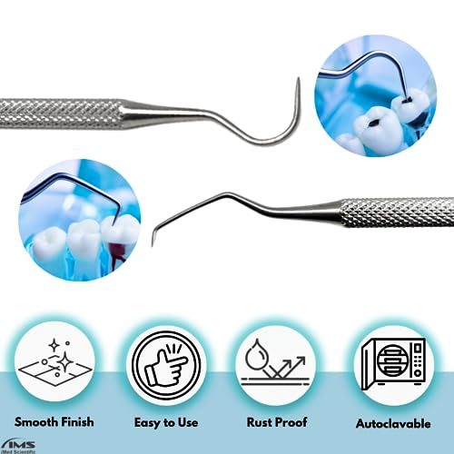 IMED SCIENTIFIC Stainless Steel Dental Pick and Plaque Remover Scaler
