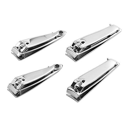 QLL 4 Pcs Professional Stainless Steel Nail Clippers Set with Nail File