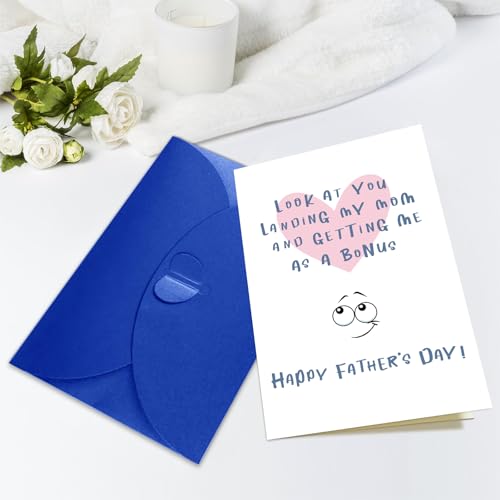 Funny Father's Day Card for Stepdad - 4x6 Card with Envelope