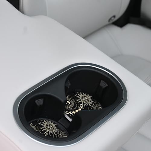 Moon and Sun Car Coasters - 2 Pack Ceramic & Cork Drink Coasters