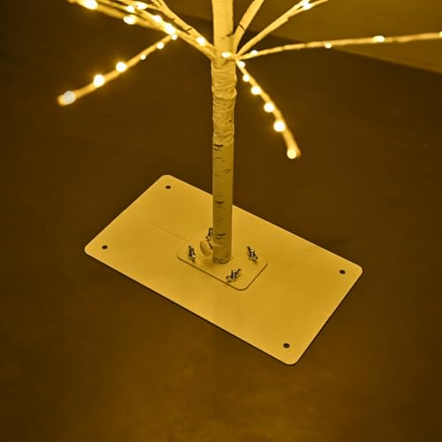 3FT Birch Tree with 219 Warm White LED Lights Waterproof Indoor Outdoor Christmas Decor - Variation of 3ft/219LED