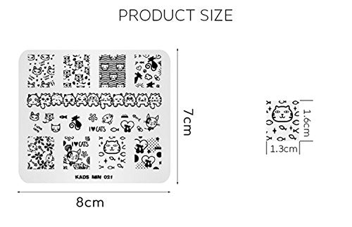 Cat Nail Art Stamping Plate Stainless Steel Manicure Template