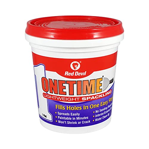 Red Devil ONETIME Lightweight Spackle for Wall Repair - 1 Pint, White