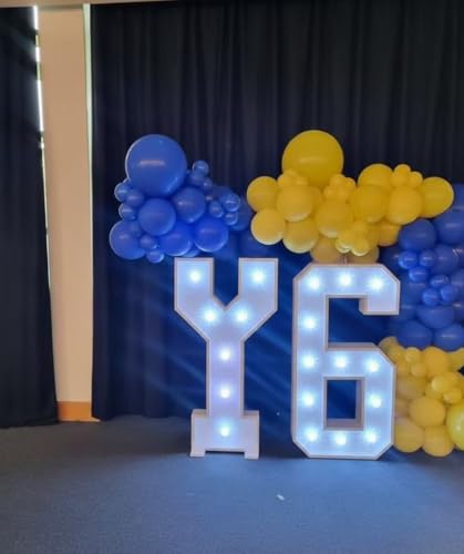 85pcs Blue and Yellow Balloon Arch Kit - 12 Inch Latex Party Decorations