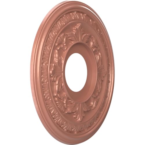 Ekena Millwork Baltimore Ceiling Medallion, 13-in. Pearl Champagne Pink