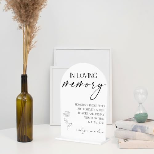 In Loving Memory Wedding Sign | Acrylic Table Decor | Wedding 01