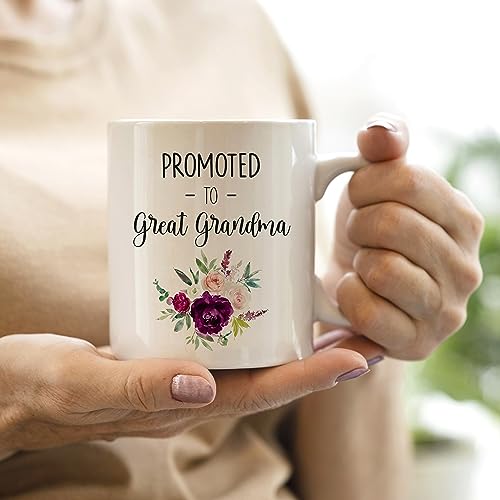 Grandma Coffee Mug - Great Grandma Pregnancy Announcement 11oz Ceramic Tea Cup - Variation of Great Grandma-2