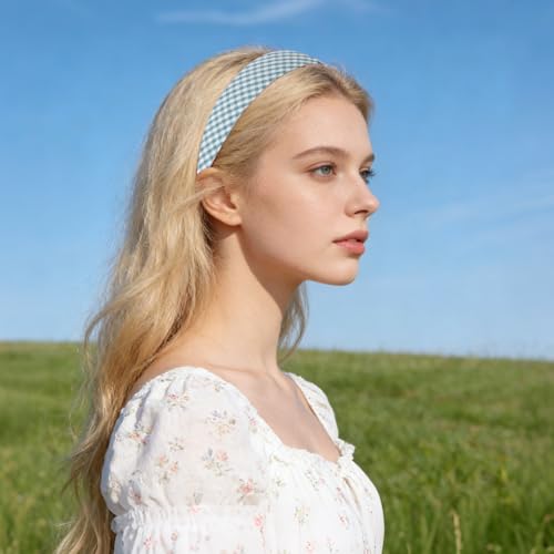 5-Piece Vintage Green Headbands Set Non-Slip Pearl & Floral Hair Bands