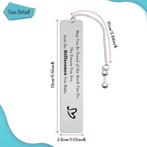 Fitness Trainer Appreciation Bookmark Engraved Stainless Steel Gift