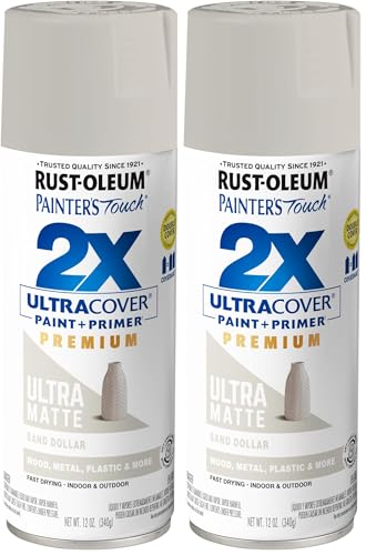 Rust-Oleum Painter's Touch 2X Ultra Cover Spray Paint, 12 oz - Sand Dollar (Pack of 2)