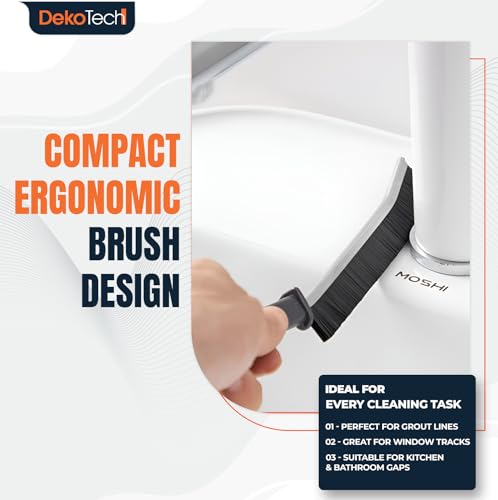 DekoTech 3-Pack Heavy-Duty Crevice Brushes for Grout and Tight Spaces