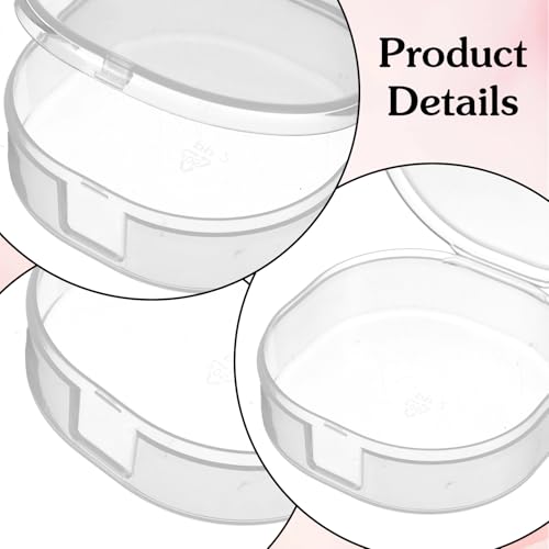 4-Pack Clear Cotton Pad Holder for Makeup & Skincare Storage