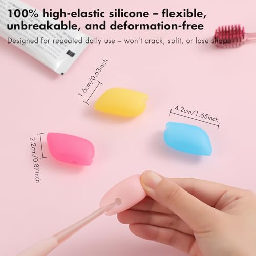 Muslish Silicone Toothbrush Covers 4 Pack - Travel Protectors