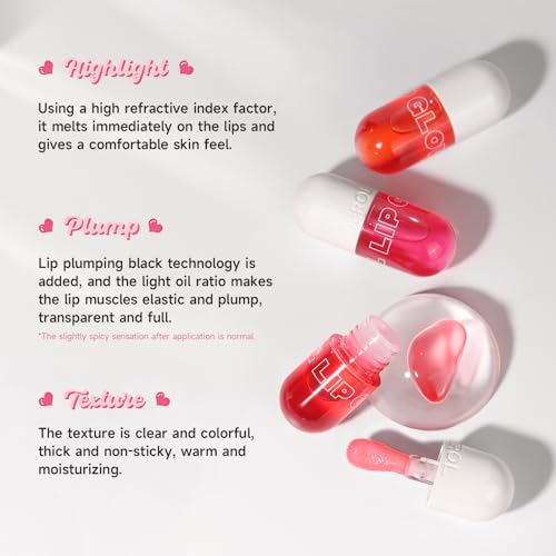 Honeyouth 2-in-1 Natural Lip Plumper Gloss and Hydrating Care Serum