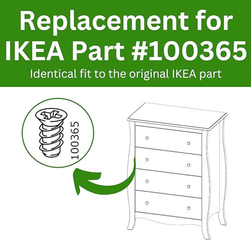 Pack of 10 Replacement Screws for IKEA Furniture - Hardware Parts for Drawers & Cabinets