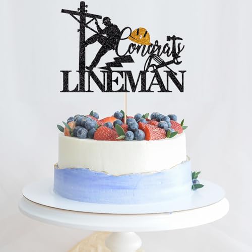 Congrats Lineman Graduation Cake Topper | Class of 2026 Decor