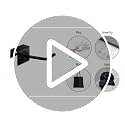 Ikee Design 24 Pcs Black Metal Panel Hooks for Easy Hanging