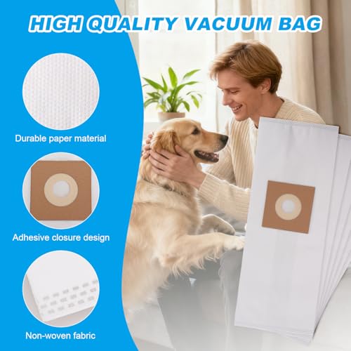 Type Y Vacuum Bags for Hoover WindTunnel Upright, 6-Pack - Replaces AH10040