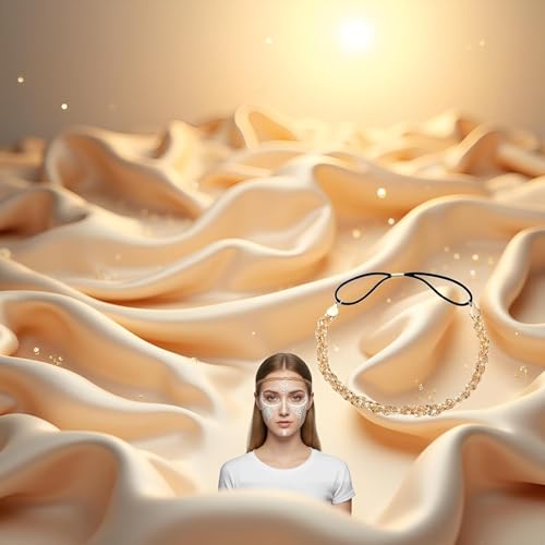Gold Elastic Metal Headband Sparkly Braided Hair Chain Accessory
