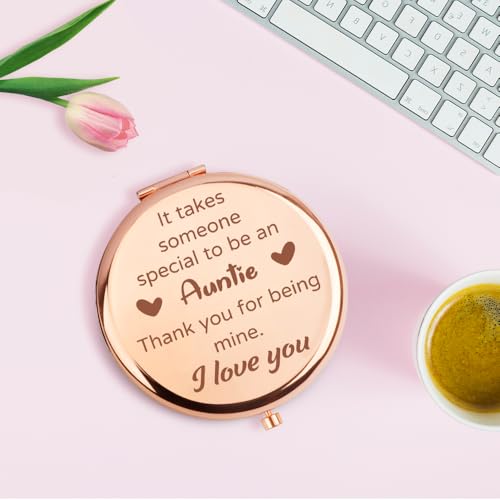 Compact Makeup Mirror Gift for Aunt from Niece and Nephew