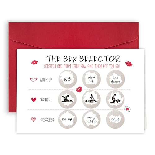 Naughty Scratch Anniversary Cards for Him - Romantic Gifts