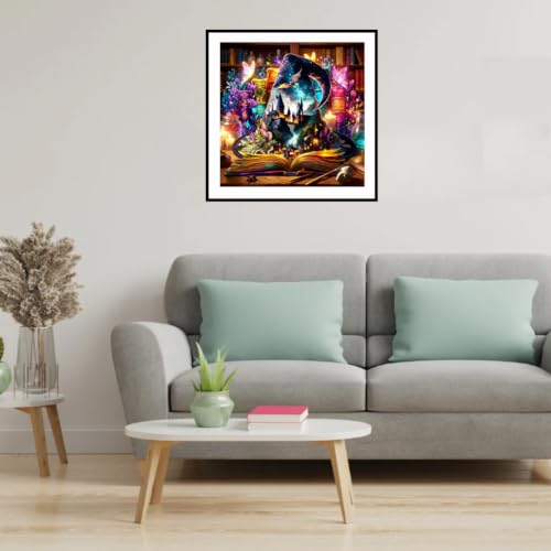 5D Diamond Art Painting Kit - Magic Hat Design, 12x12 Inch