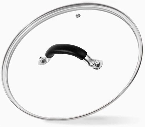 Lodge 12-Inch Tempered Glass Lid - Fits 12" Cast Iron Skillets & 7QT Dutch Ovens | Stainless Steel Handle