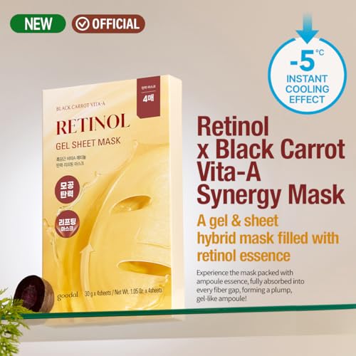 GOODAL Retinol & Black Carrot Gel Sheet Mask – Pore-Lifting & Hydrating
