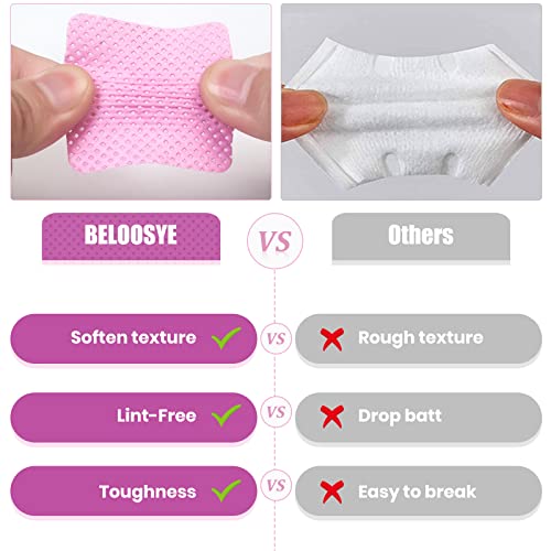 BELOOSYE 540 PCS Lint Free Nail Wipes and Eyelash Extension Glue Wipes