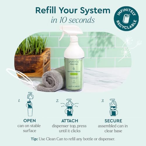 Puracy All-Purpose Cleaner - Plant-Powered Multi-Surface Spray (3 Pack, Green Tea + Lime)