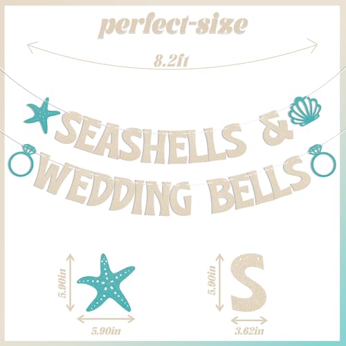 Seashells & Wedding Bells Banner - Beach Party Decorations