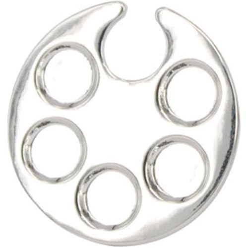 Zenarao Silver Mini Metal Nail Art Manicure Mixing Palette with Finger Ring