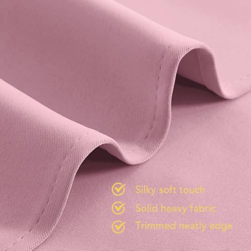 NICETOWN Blackout Curtains, Rouge Pink 42x80 Thermal Grommet Drapes (Set of 2)
