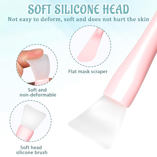 Gtziqa 4 Pcs Silicone Face Mask Brush Double-Head Applicator Spatula