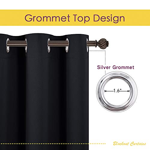 NICETOWN Blackout Curtains - 70x84 Inch Thermal Insulated Grommet Drapes