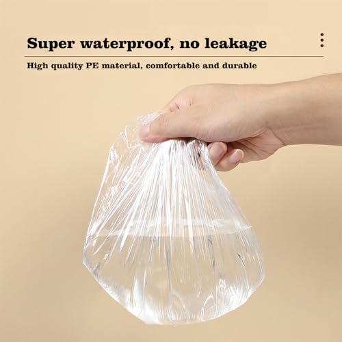 MISSJOJIAY 100 PCS Disposable Shower Caps Thickened Waterproof Plastic Hair Bath Caps 20.5"