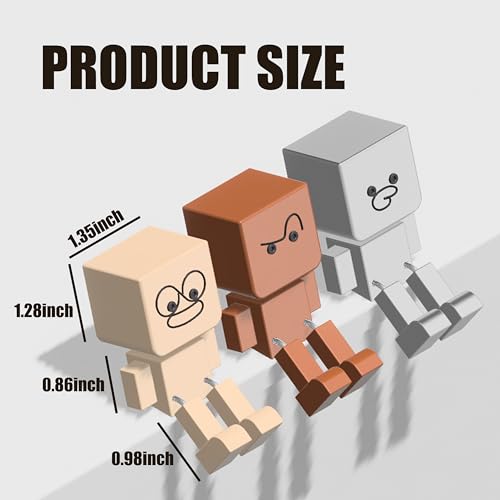 3-Pack Shaking Man Figurine with 36 Magnetic Expressions