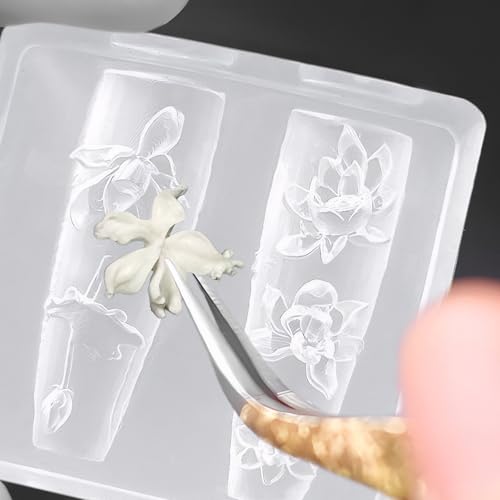 Panthra 3D Silicone Flower Nail Mold for Gel Resin DIY Art