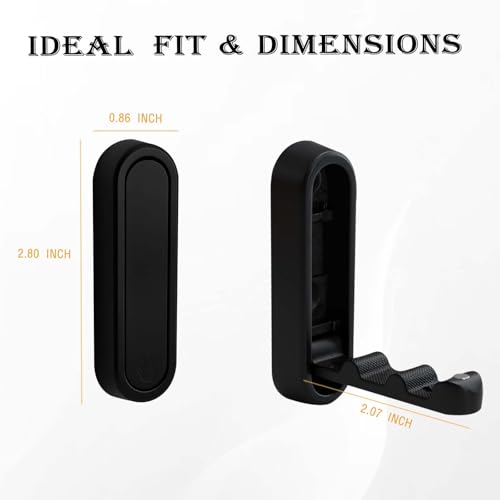 Heavy Duty Black Folding Wall Hooks 2 Pack - Space Saving Zinc Alloy