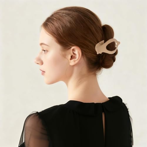 Esitrormi 6PCS Flat Claw Clips for Thick and Thin Hair Matte Large Hair Clips