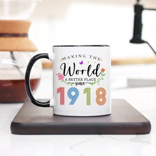 108th Birthday Coffee Mug - 1918 Variation for Women Men Mom Dad Grandma Grandpa