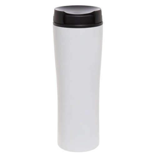 Starbucks Steel Vacuum Coffee Tumbler With Black Swivel Lid, White, 16 Oz